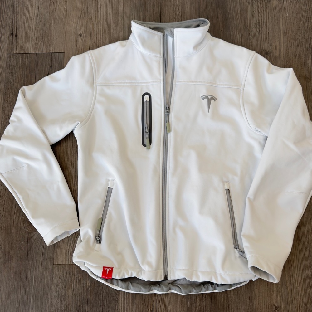 NEW TESLA WHITE/GRAY LINED WOMENS JACKET (S) Retail $129